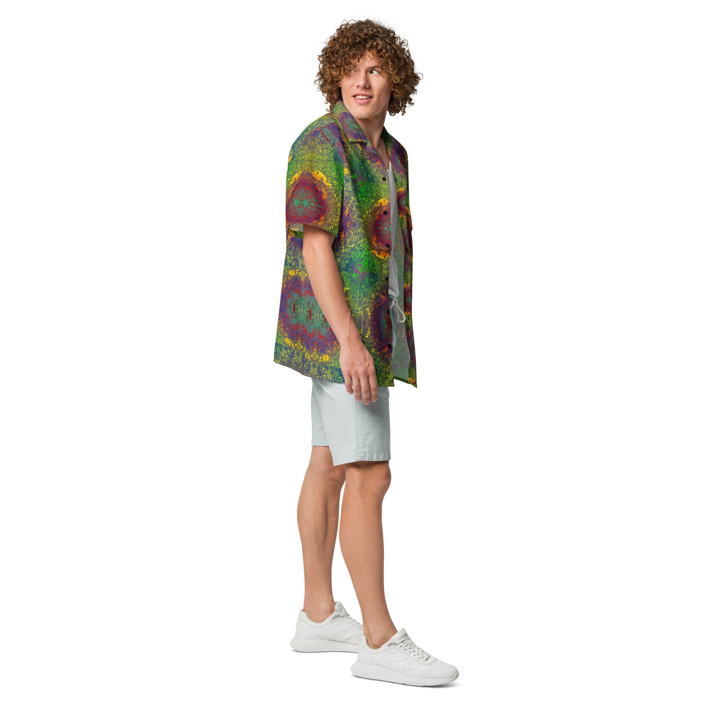 Hippie Blotter - Button up Lightweight Casual Dress Shirt