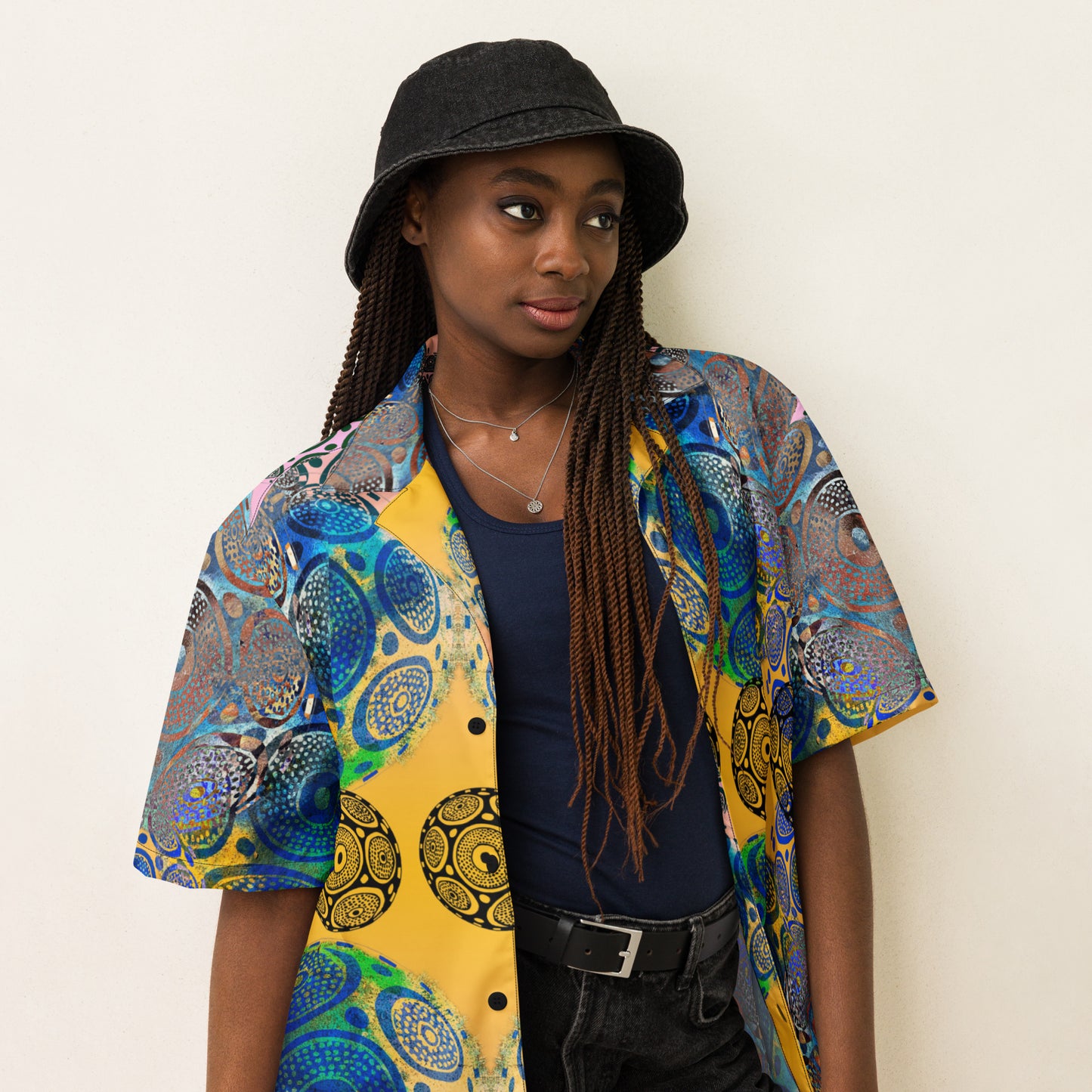 Global Tribe - Tribal Globe - Unisex button shirt