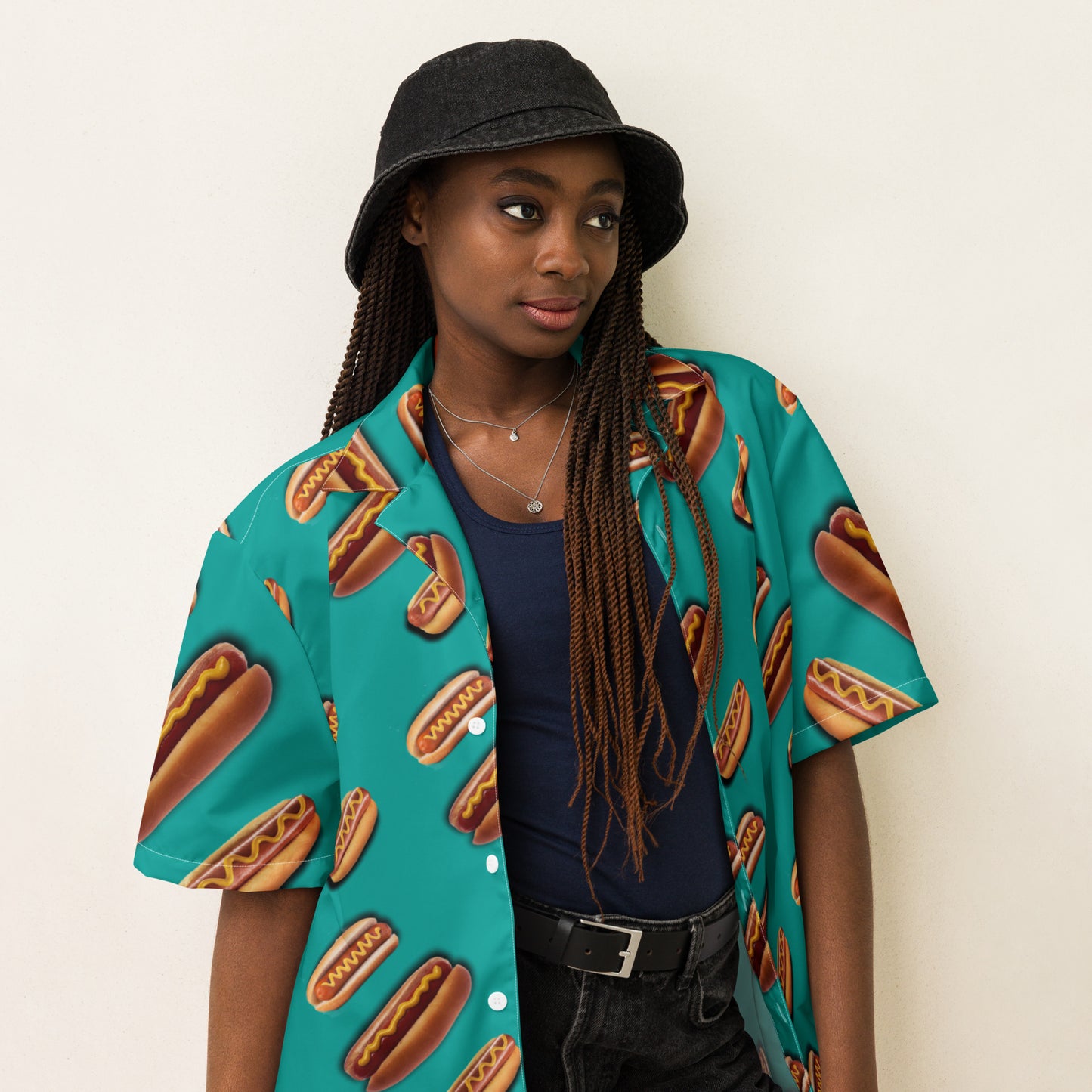 Hot Dogs Unisex button shirt