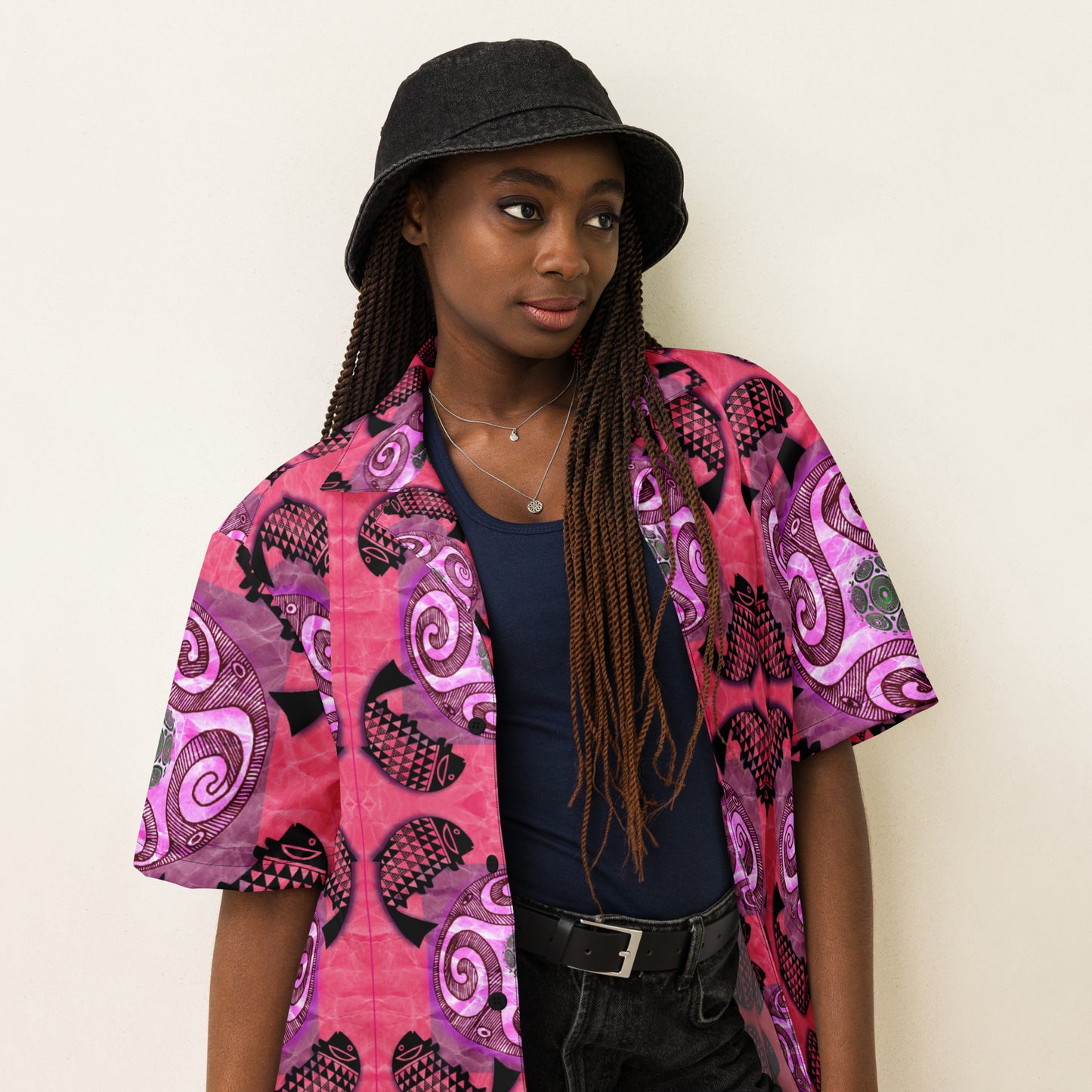 Tribal Salmon Run - Button Up Shirt