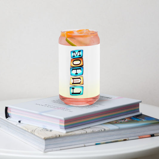 Motel Sign 16 oz. Can-shaped glass
