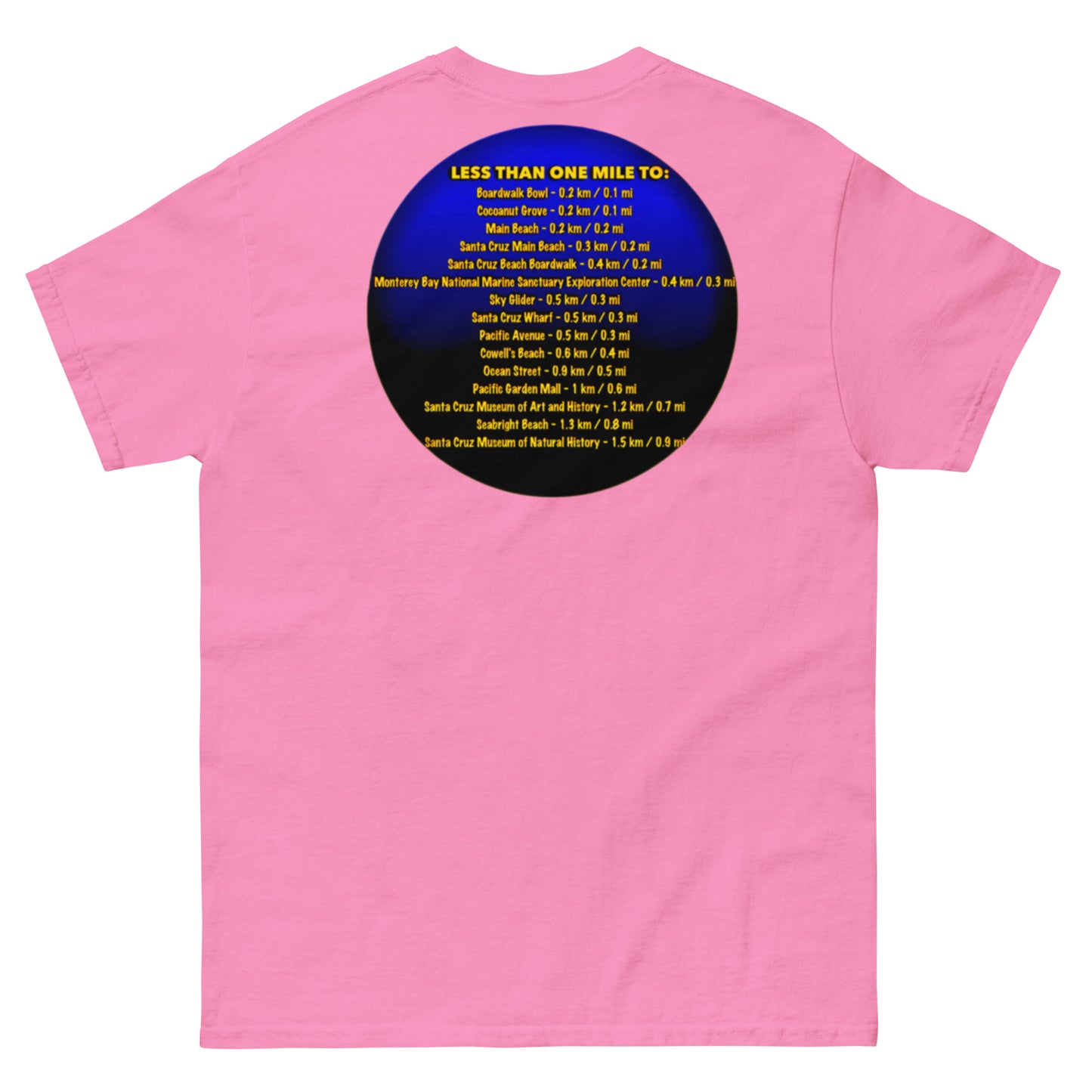 FIRESIDE INN in Santa Cruz 2 sided T-Shirt “LESS THAN ONE MILE TO…”