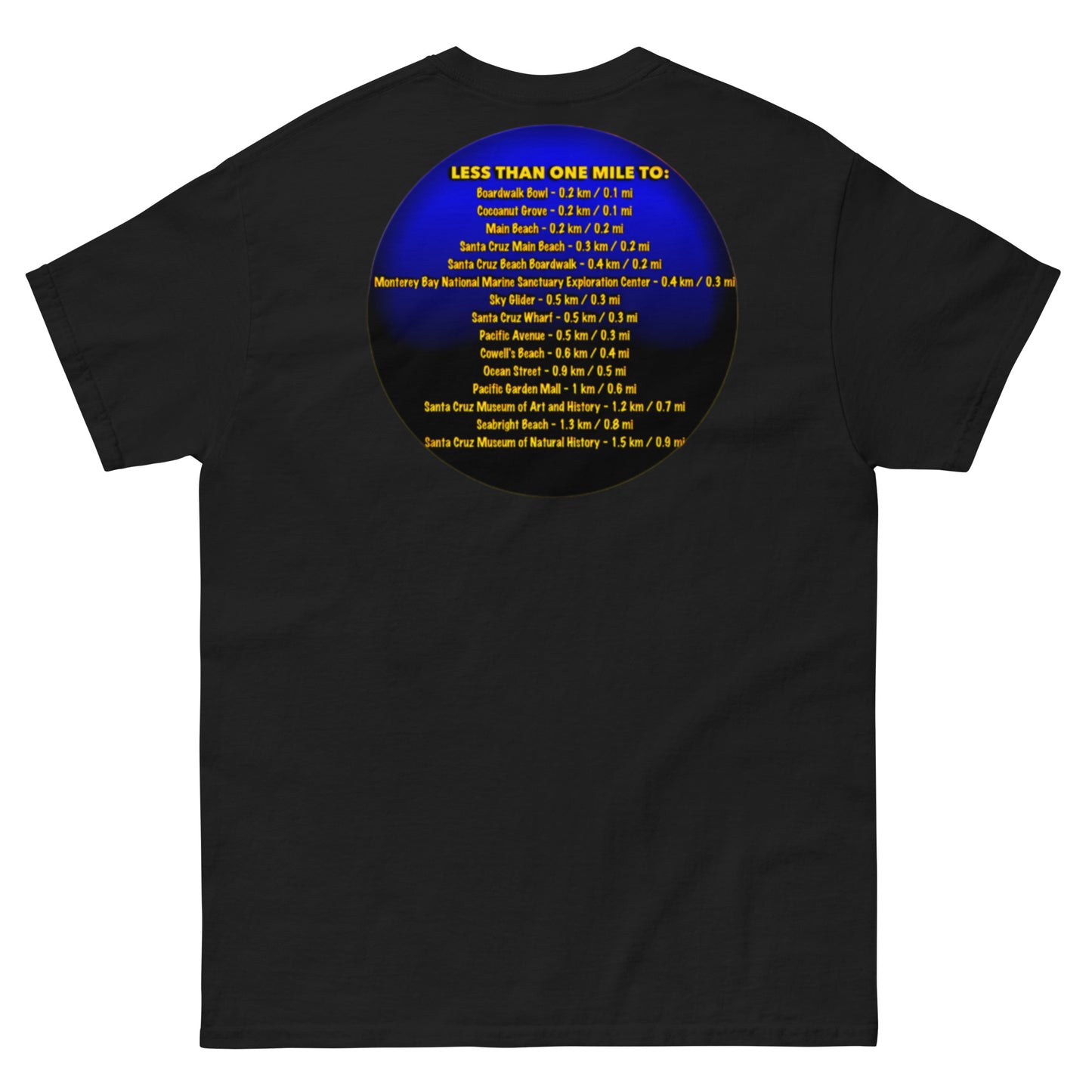 FIRESIDE INN in Santa Cruz 2 sided T-Shirt “LESS THAN ONE MILE TO…”
