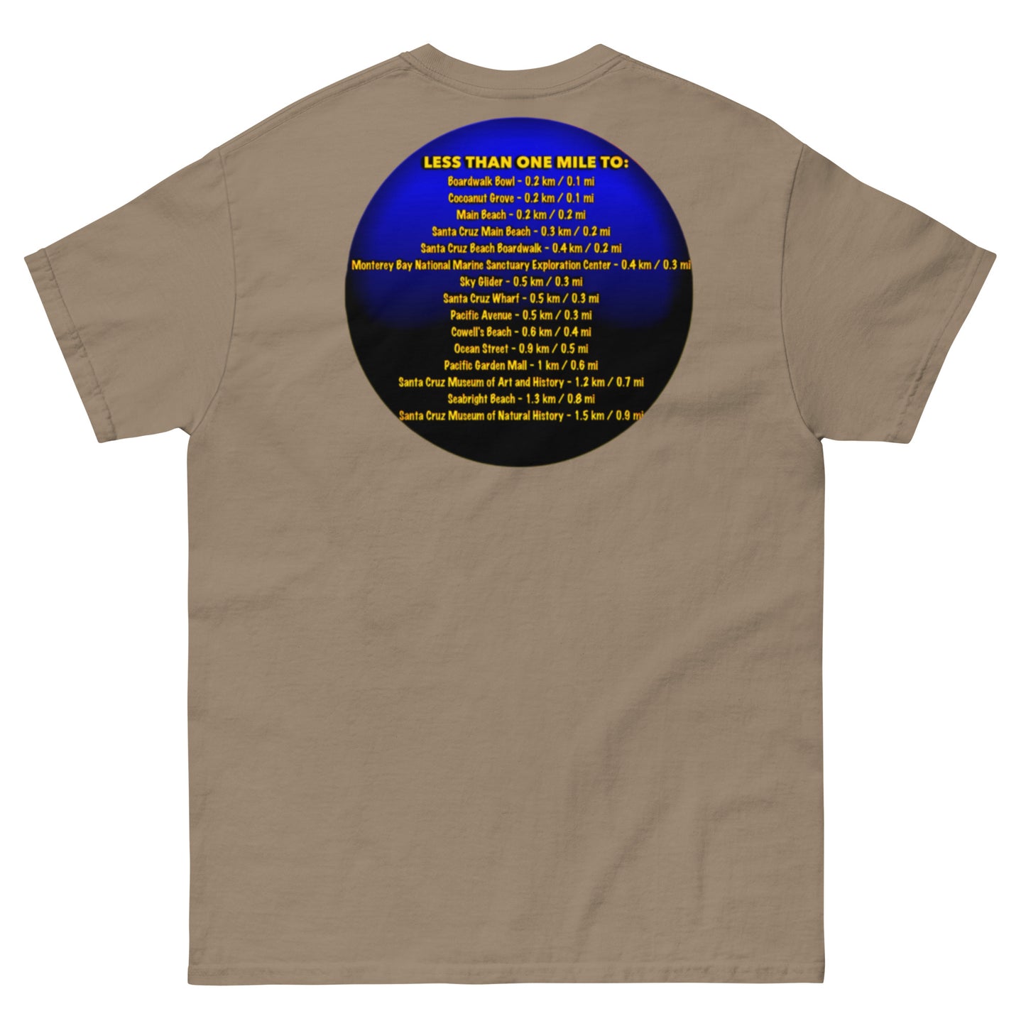 FIRESIDE INN in Santa Cruz 2 sided T-Shirt “LESS THAN ONE MILE TO…”
