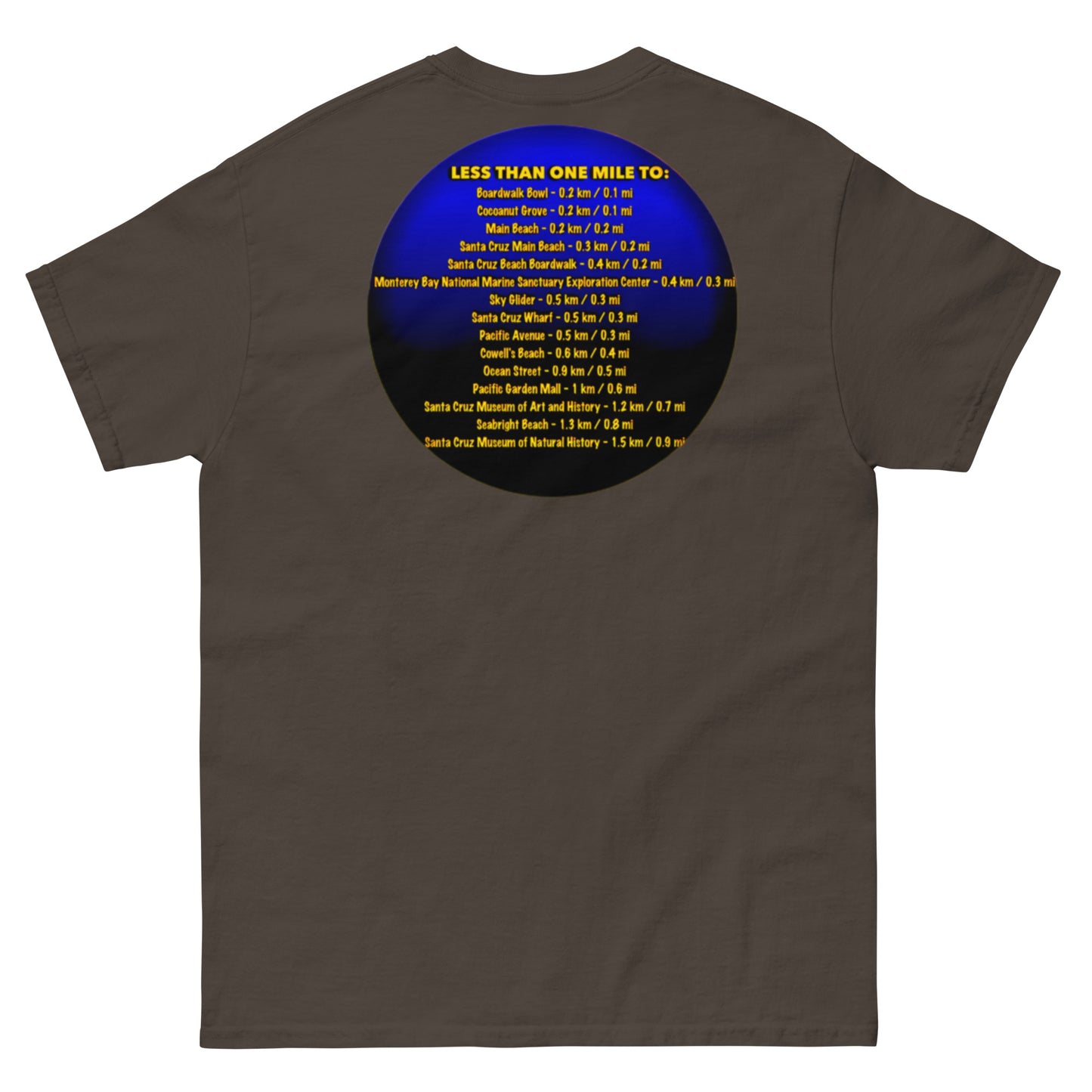 FIRESIDE INN in Santa Cruz 2 sided T-Shirt “LESS THAN ONE MILE TO…”