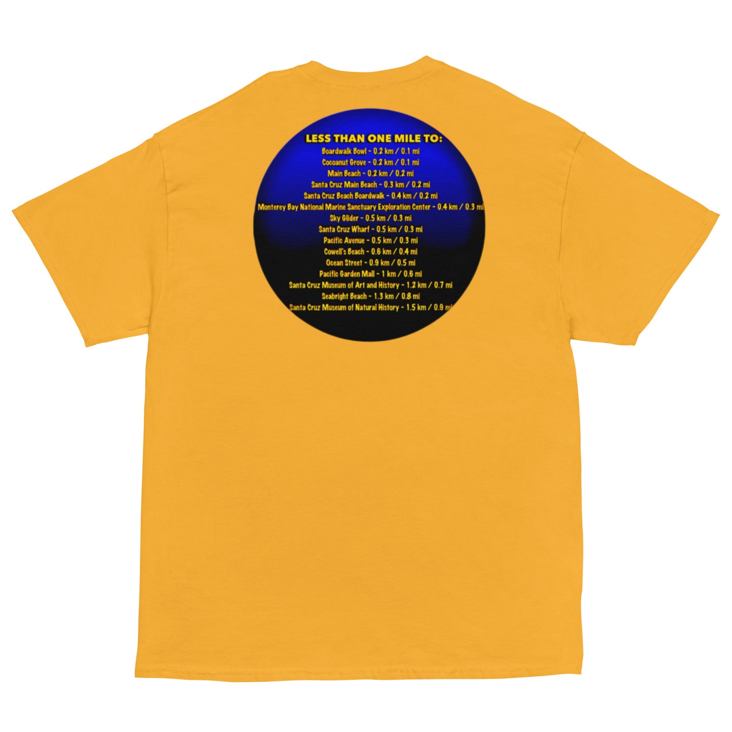 FIRESIDE INN in Santa Cruz 2 sided T-Shirt “LESS THAN ONE MILE TO…”