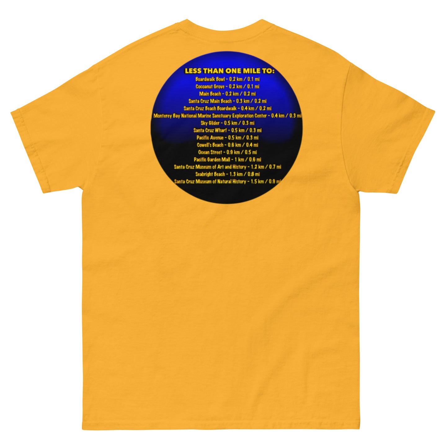 FIRESIDE INN in Santa Cruz 2 sided T-Shirt “LESS THAN ONE MILE TO…”