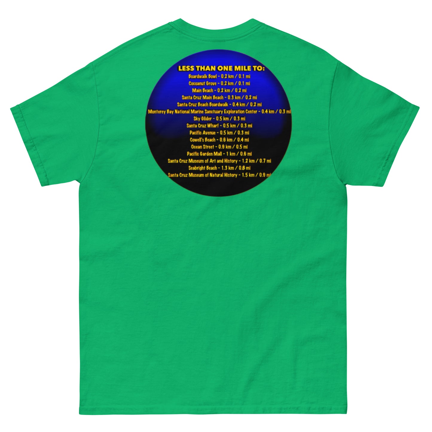 FIRESIDE INN in Santa Cruz 2 sided T-Shirt “LESS THAN ONE MILE TO…”