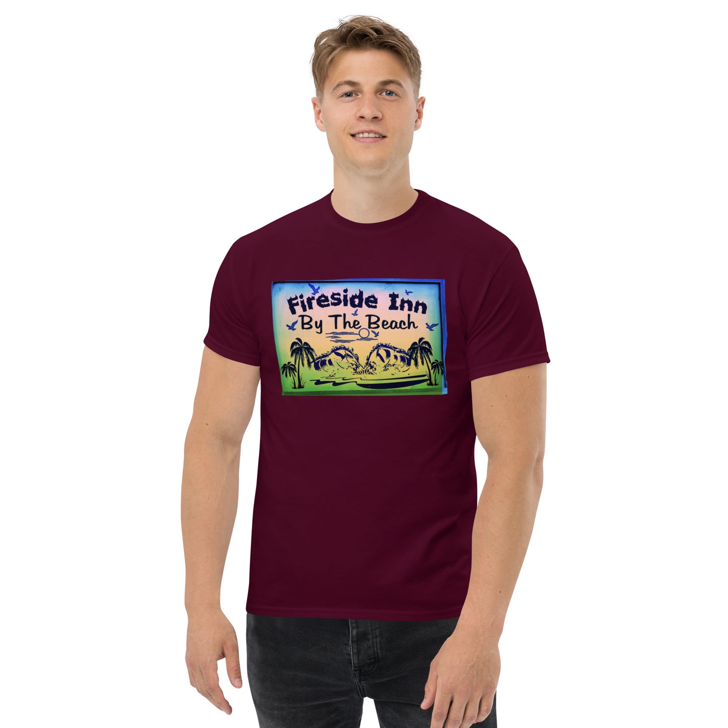 FIRESIDE INN in Santa Cruz 2 sided T-Shirt “LESS THAN ONE MILE TO…”
