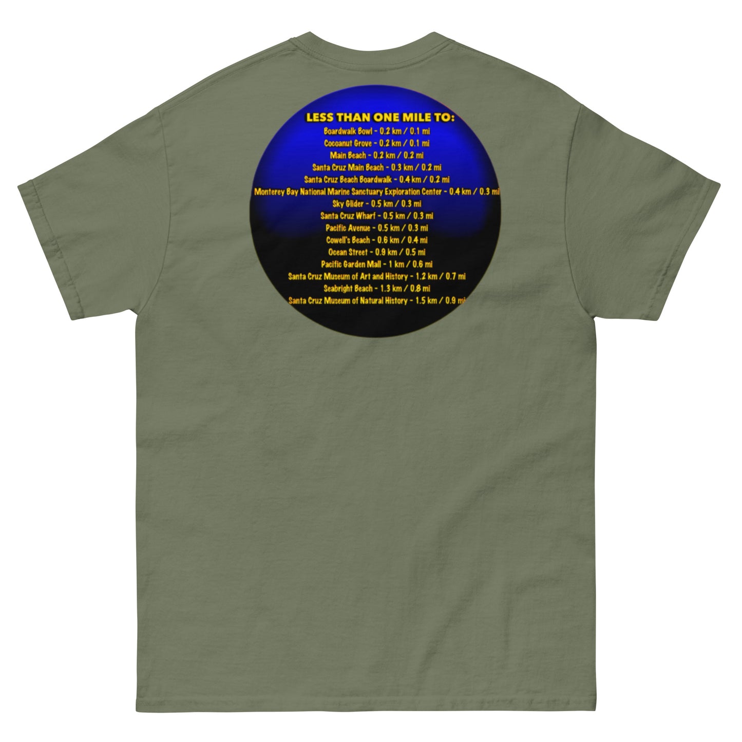 FIRESIDE INN in Santa Cruz 2 sided T-Shirt “LESS THAN ONE MILE TO…”