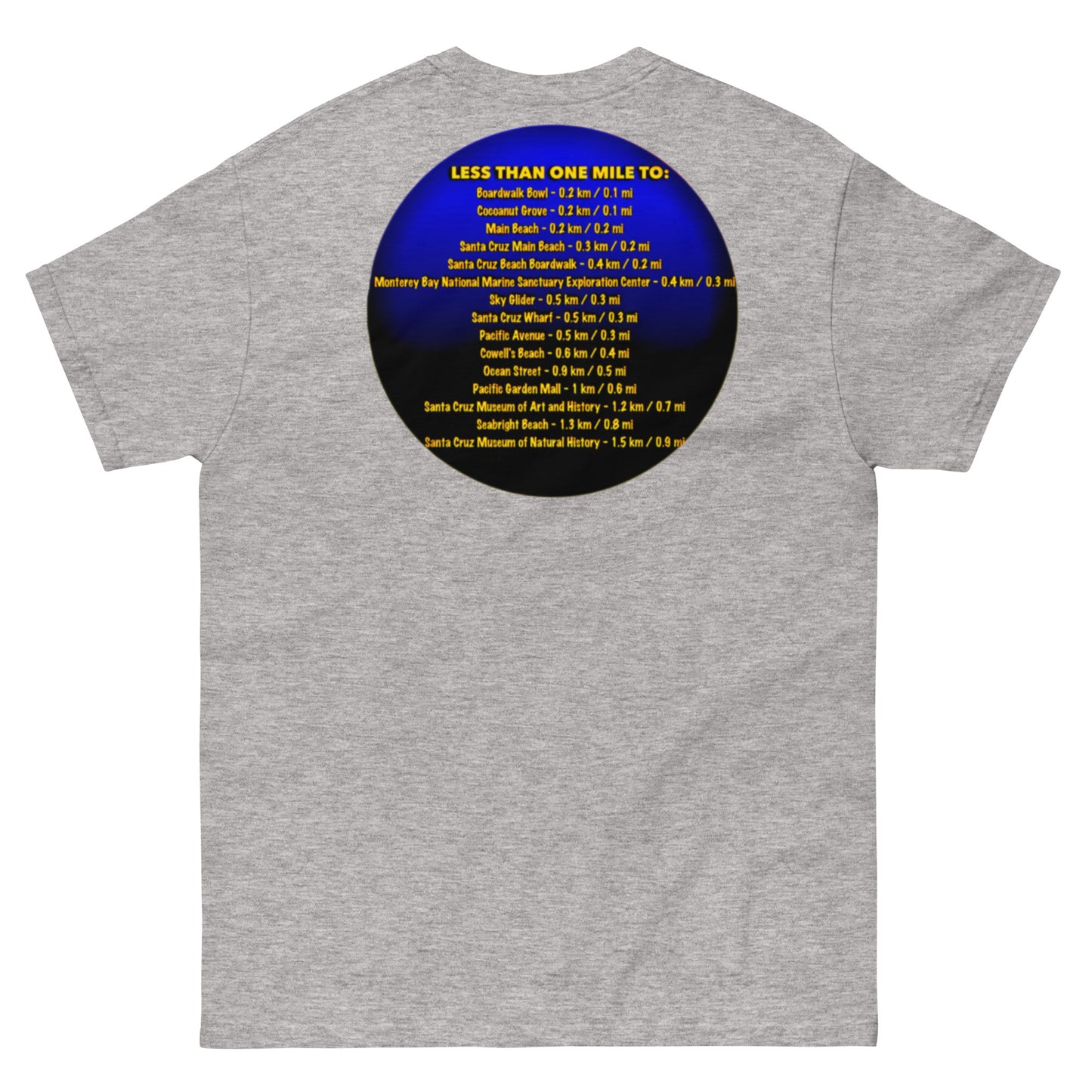 FIRESIDE INN in Santa Cruz 2 sided T-Shirt “LESS THAN ONE MILE TO…”