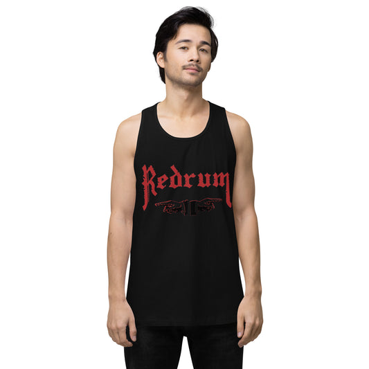 REDRUM “LOOK” Logo / photo Tank top 2 sided Black