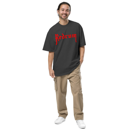 Redrum logo Oversized faded t-shirt