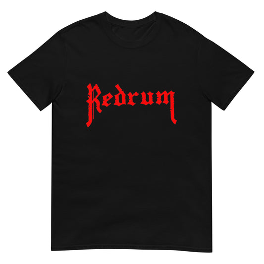 REDRUM - Logo w/photo BACK on Black or Grey