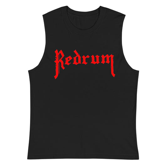 REDRUM logo 2 sided Muscle Shirt B/W photo back